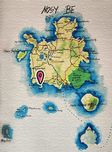 acces villa catherine Ambatoloaka nosy-be