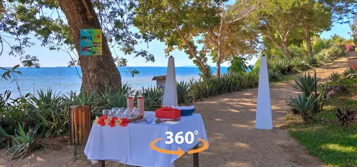 Explorez le Manga Soa Lodge en 360° isite virtuelle 360° du Manga Soa Lodge, Nosy Be, avec vue immersive