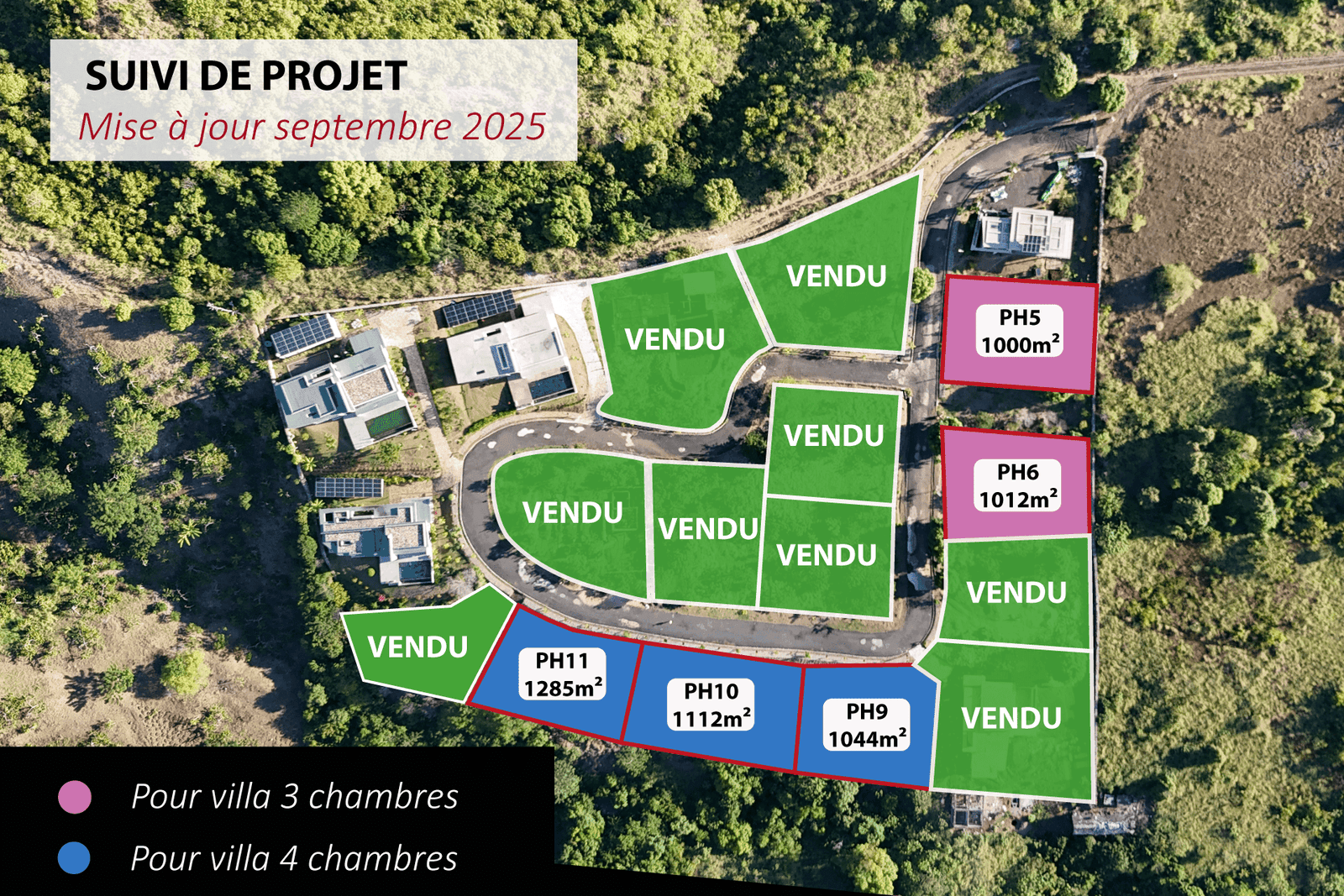 parcelles libres septembre 2025 Plan des parcelles libres en septembre 2025