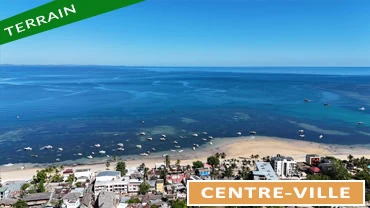 Vue aérienne de la mer proche du terrain à vendre à Nosy Be Ambatoloaka