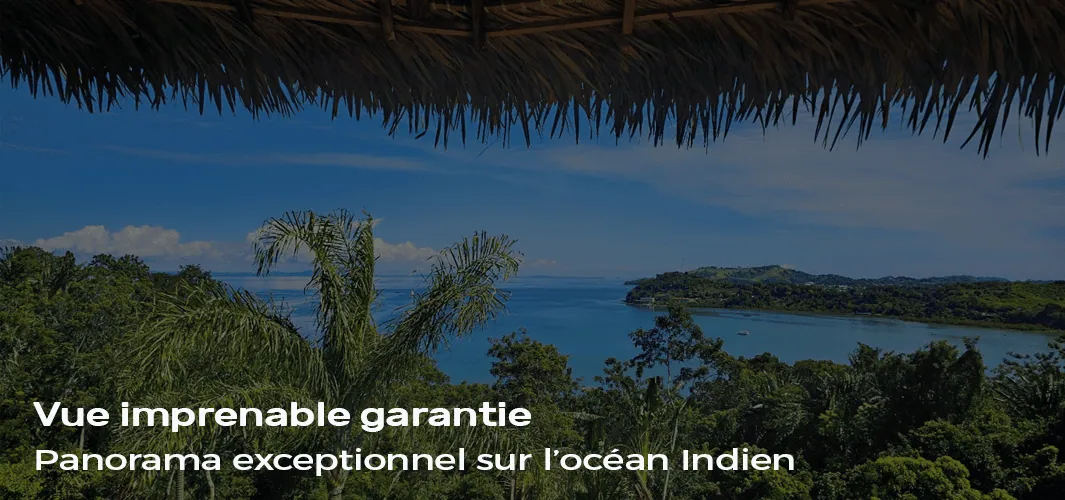 Vue sur l'ocean indien à partir du lodge hibiscus