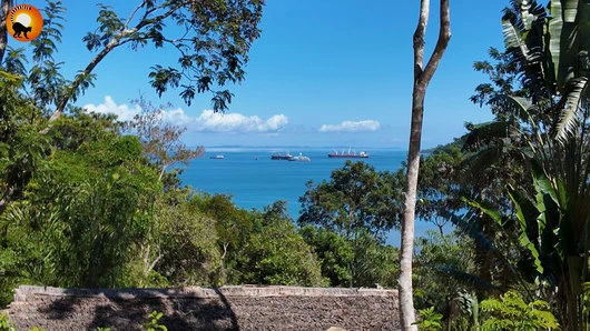 Vue panoramique sur l’océan et la forêt primaire au Domaine résidentiel Lokobé, Nosy Be.