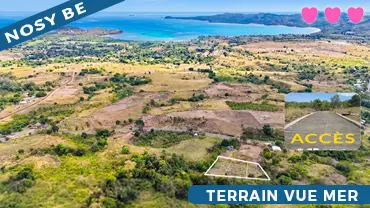 terrain à vendre Nosy Be vue mer parcelles de 800 à 2400 m² Madagascar
