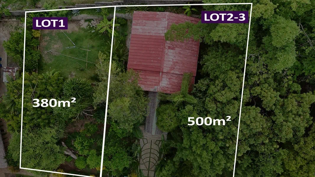 delimitation de la parcelle l1 résidence de la baie