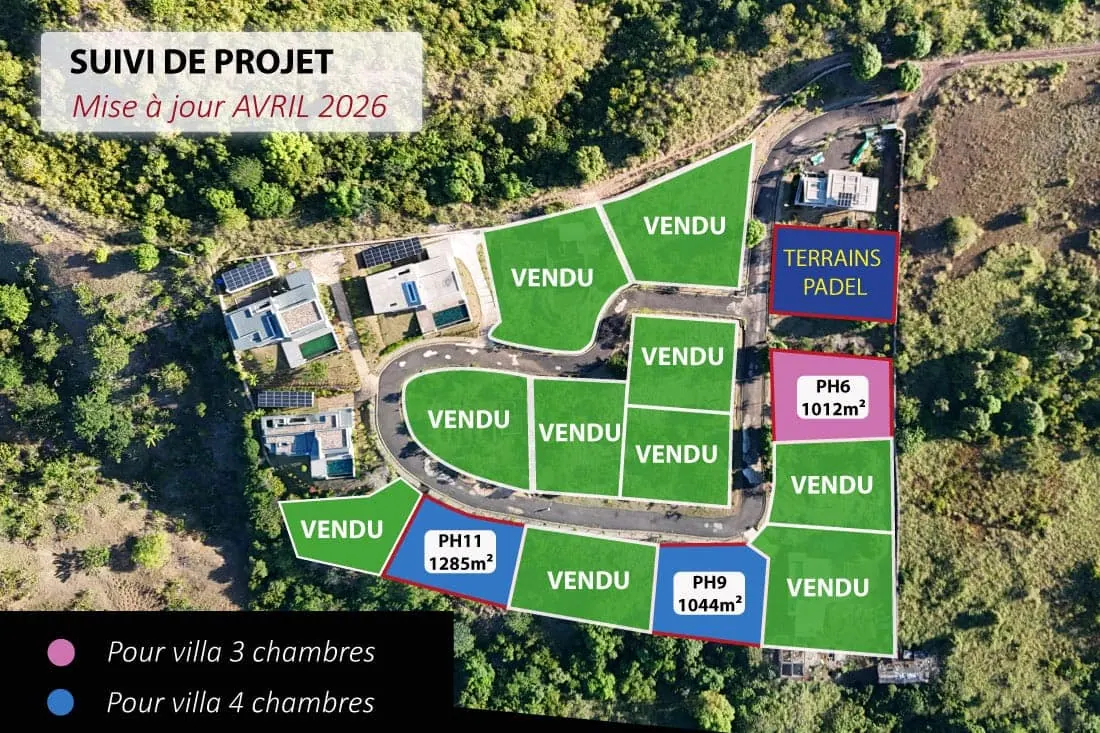 plan parcelles programme neuf avril 2026 Mise à jour du plan avril 2026