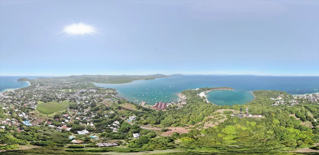 Accès à la visite virtuelle 360 du terrain vue mer à Ambatoloaka à Nosy Be