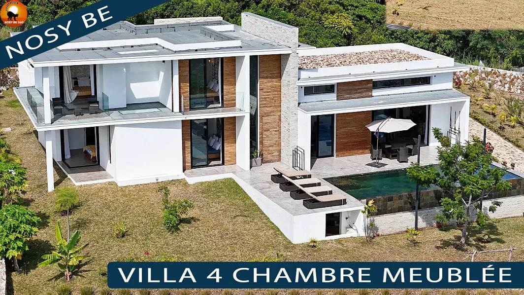 Villa de luxe meublée 4 chambres avec piscine à débordement et vue mer à Nosy Be