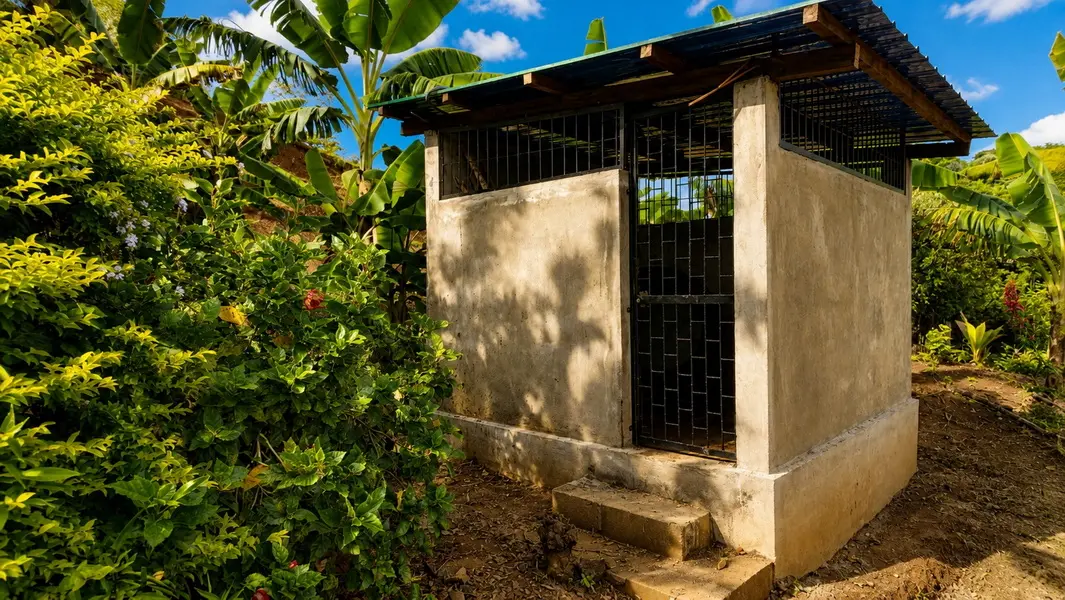 Installation d'alimentation en eau avec pompe solaire et réserve desservant les parcelles de la résidence à Nosy Be