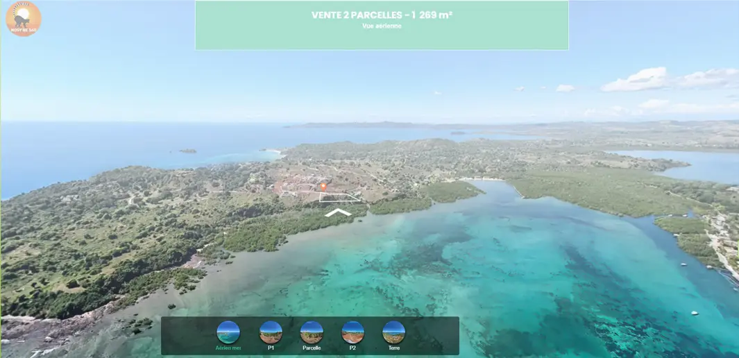 Acces visite virtuelle 360 au terrain andilana