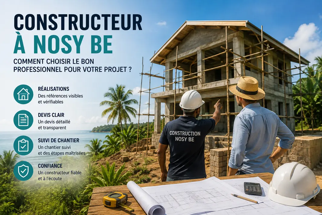 Constructeur à Nosy Be pour un projet de construction de maison