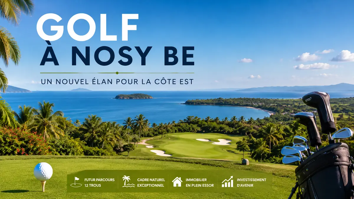 Golf à Nosy Be avec vue mer sur la côte Est