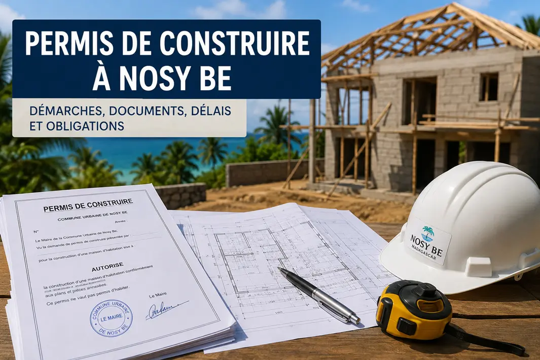 Permis de construire à Nosy Be : démarches et documents Permis de construire à Nosy Be avec plans et chantier de maison