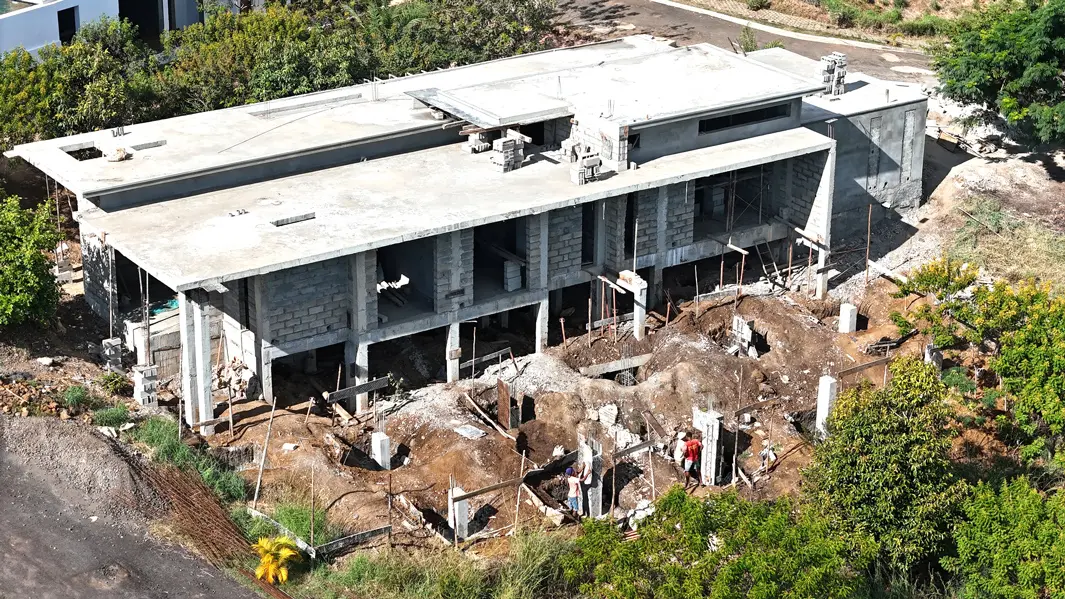 Construction d'une maison à Nosy Be – chantier et gros œuvre