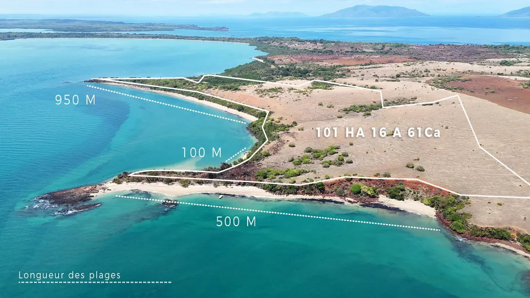 Terrain de 101 hectares en bord de mer à Madagascar pour projet hôtelier